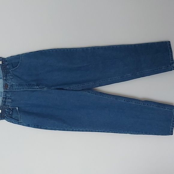 Vintage Lee High Rise Barrel Jeans Medium Wash Elastic‎ Back Size 10P - Picture 1 of 6